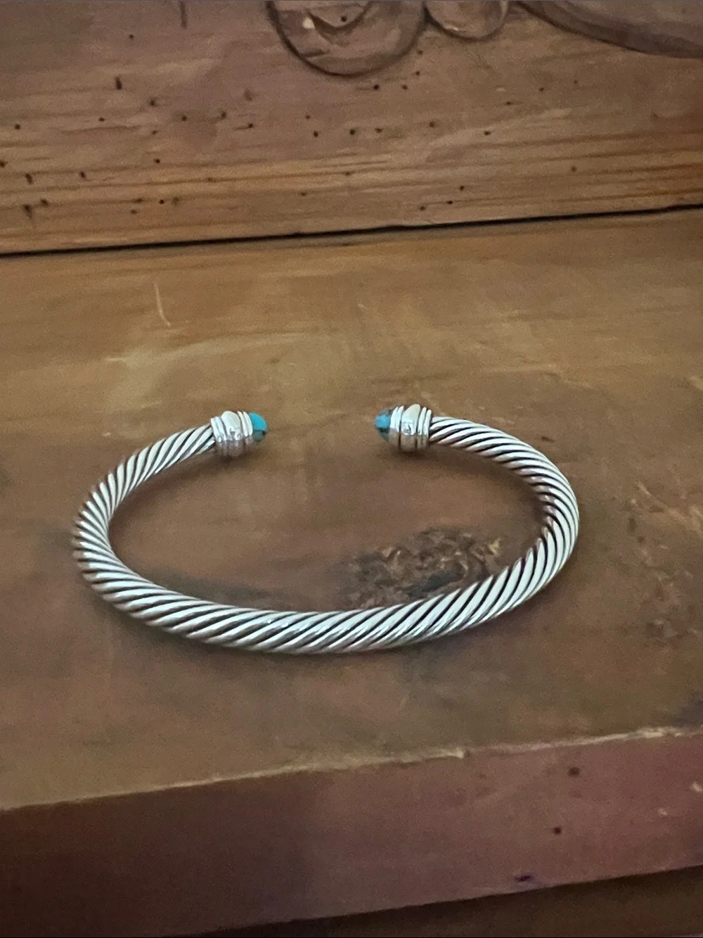 David Yurman turquoise cuff 4mm - Picture 3 of 6